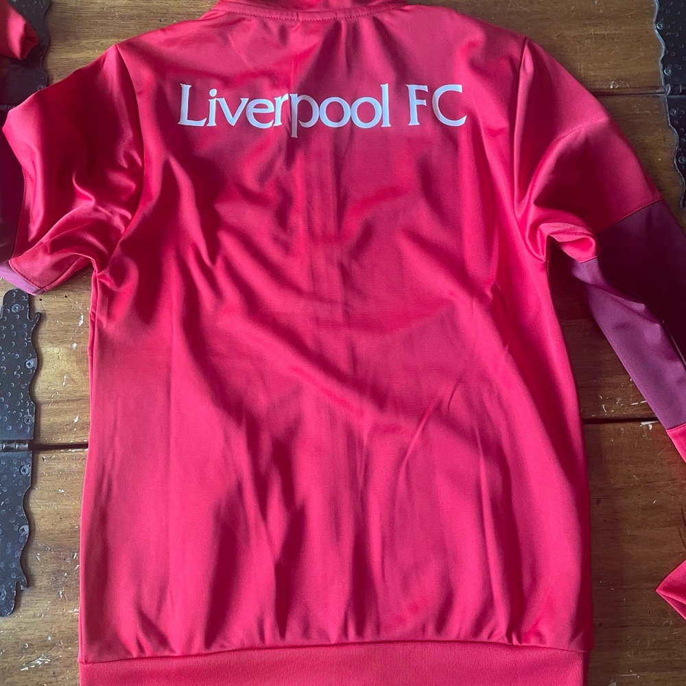 Liverpool FC Official Track Warmup Jacket Kids Size Youth Medium Red - Picture 8 of 8
